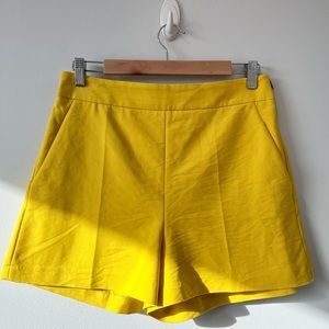 Yellow Zara shorts